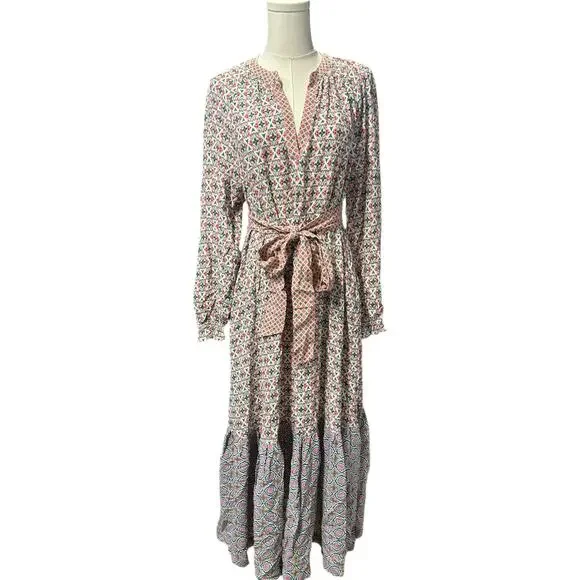 Boden Multicolor Patterned Midi Dress - Picture 5 of 11